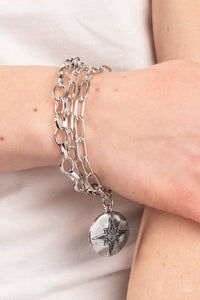 Bracelet Clasp,Hematite,Silver,Stars,True North Twinkle Silver ✧ Star Hematite Bracelet