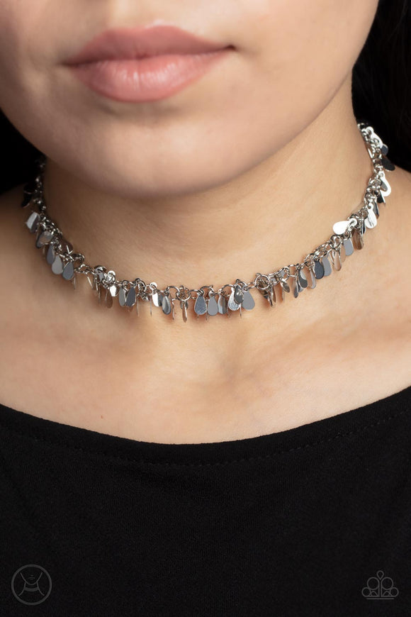 Surreal Shimmer Silver ✧ Choker Necklace