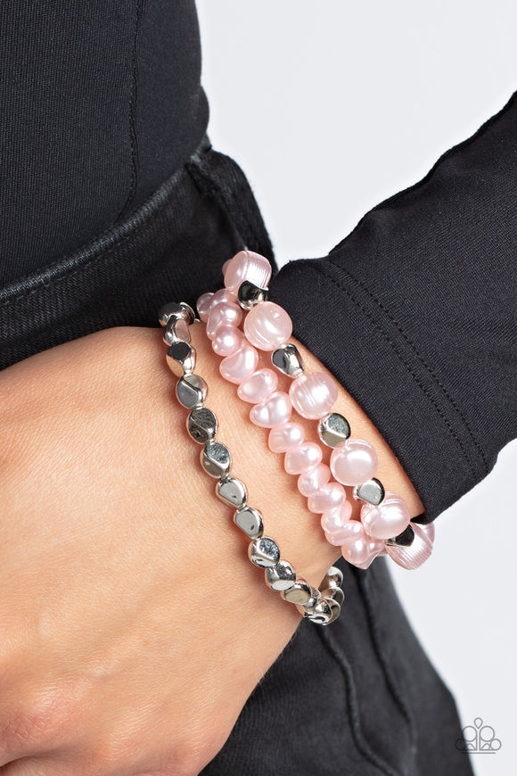 Shoreside Soiree - Pink ✧ Stretch Bracelet
