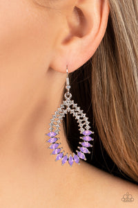 Earrings Fish Hook,Purple,Lucid Luster Purple ✧ Earrings