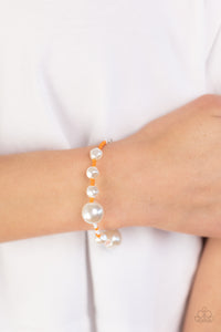 Bracelet Clasp,Orange,White,Contemporary Coastline Orange ✧ Bracelet