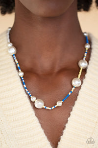 Blue,Necklace Short,Sets,White,Yellow,Modern Marina Blue ✧ Necklace