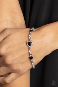 Black,Bracelet Clasp,Hearts,Valentine's Day,Amor Actually Black ✧ Heart Bracelet