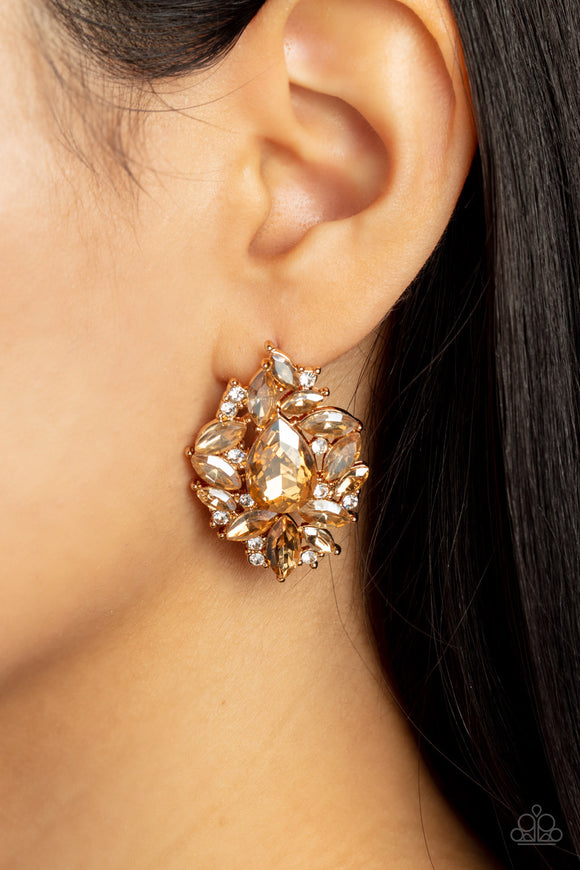 We All Scream for Ice QUEEN Gold ✧ Post Earrings