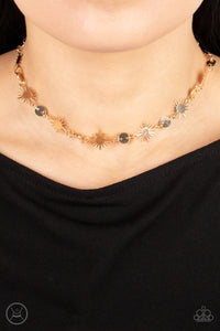 Gold,Necklace Choker,Necklace Short,Astro Goddess Gold ✧ Choker Necklace