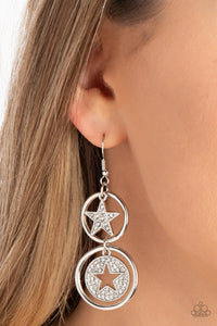 4thofJuly,Earrings Fish Hook,Stars,White,Liberty and SPARKLE for All White ✧ Star Earrings