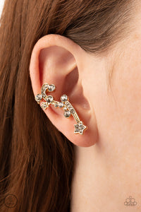 Earrings Ear Crawler,Gold,Stars,Astral Anthem Gold ✧ Ear Crawler Post Earrings