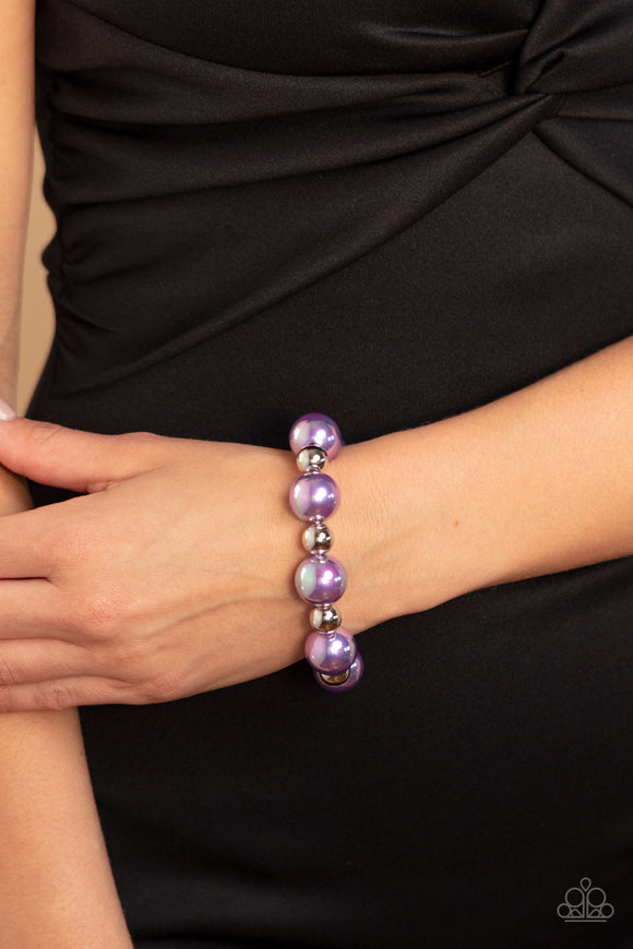 A DREAMSCAPE Come True Purple ✧ Iridescent Stretch Bracelet