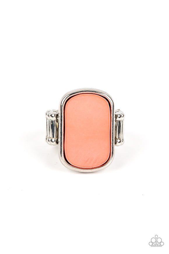 Tidal Tranquility Orange ✧ Ring Wide Back Ring