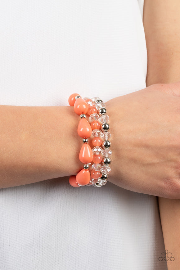 Beachside Brunch Orange ✧ Stretch Bracelet