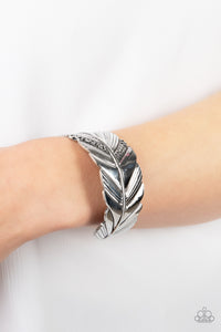 Bracelet Cuff,Hematite,Silver,Party FOWL Silver ✧ Hematite Cuff Bracelet