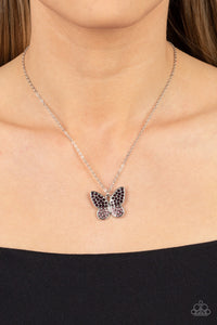 Butterfly,Necklace Short,Purple,Flutter Forte Purple ✧ Butterfly Necklace