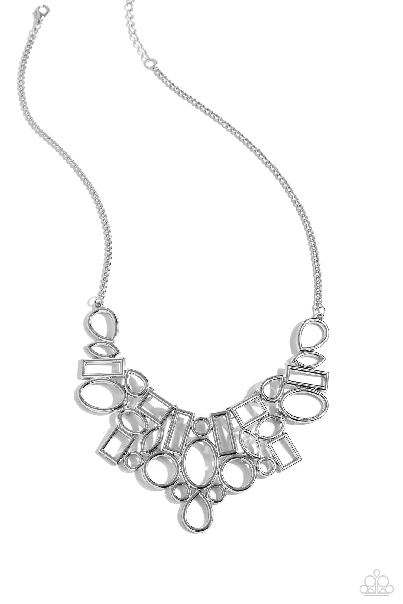 Short silver on sale necklace paparazzi