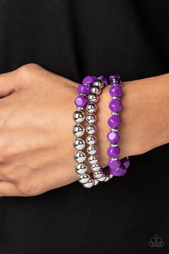 Summer Sabbatical Purple ✧ Stretch Bracelet