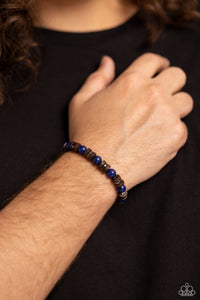 Blue,Bracelet Stretchy,Bracelet Wooden,Brown,Gunmetal,Wooden,Earthy Empath Blue ✧ Stretch Bracelet