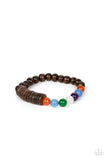 Tropical Kaleidoscope Brown ✧ Stretch Bracelet