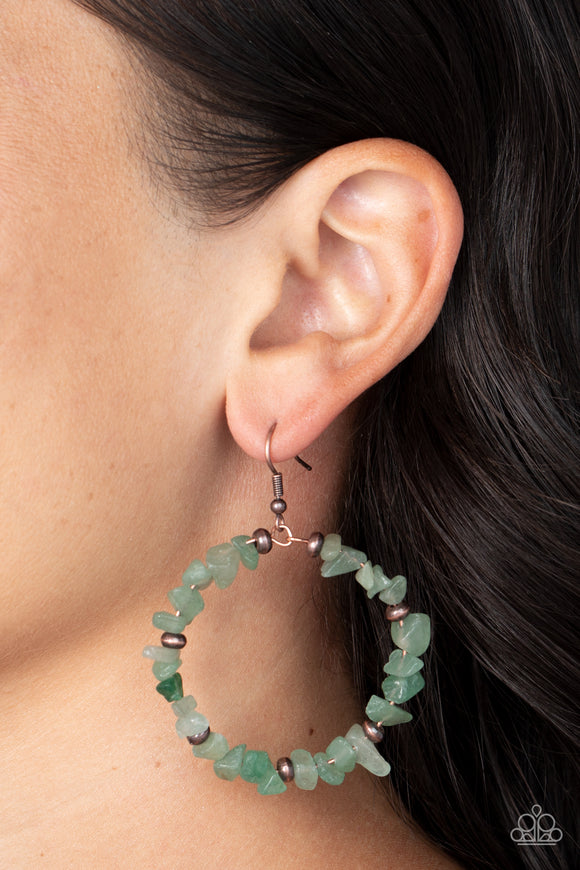 Mineral Mantra Green ✧ Copper Bead Earrings