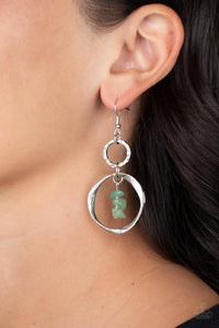 Earrings Fish Hook,Green,Silver,Good-Natured Spirit Green ✧ Earrings
