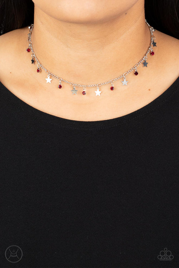 Little Lady Liberty Red ✧ Star Choker Necklace