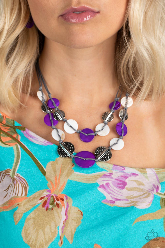 Barefoot Beaches Purple ✧ Necklace