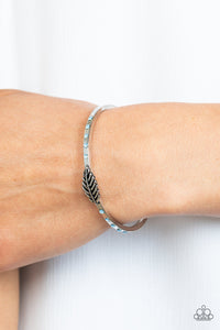 Blue,Bracelet Cuff,Free-Spirited Shimmer Blue ✧ Cuff Bracelet