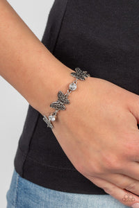 Bracelet Clasp,Butterfly,Silver,White,Has a WING to It White ✧ Butterfly Bracelet