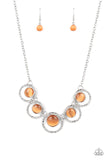 Elliptical Enchantment Orange ✧ Cat's Eye Necklace