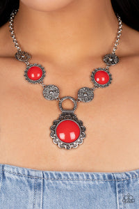 Red,Sets,Silver,Poppy Persuasion Red ✧ Necklace