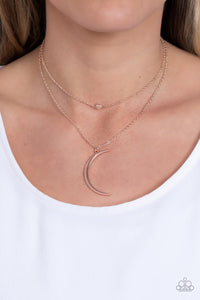 Necklace Short,Rose Gold,Modern Moonbeam Rose Gold ✧ Necklace