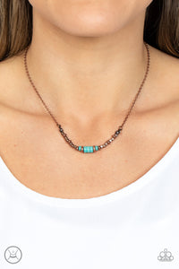 Copper,Necklace Choker,Necklace Short,Turquoise,Retro Rejuvenation Copper ✧ Choker Necklace