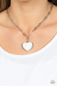 Hearts,Necklace Short,Valentine's Day,White,Everlasting Endearment White ✧ Heart Necklace