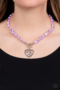Hearts,Necklace Short,Purple,Valentine's Day,Color Me Smitten Purple ✧ Heart Necklace