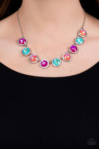 Blue,Iridescent,Necklace Short,Orange,Pink,Queen of the Cosmos Orange ✧ Iridescent Necklace