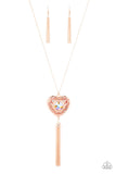 Prismatic Passion Rose Gold ✧ Iridescent Heart Necklace