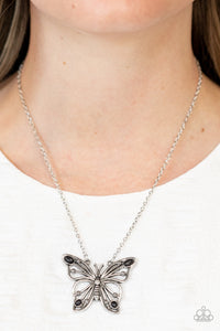 Black,Butterfly,Necklace Medium,Necklace Short,Badlands Butterfly Black ✧ Necklace