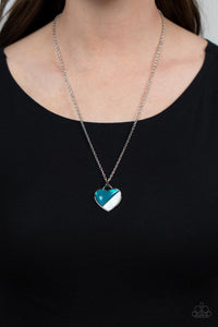 Blue,Hearts,Necklace Medium,Necklace Short,Valentine's Day,Nautical Romance Blue ✧ Heart Necklace