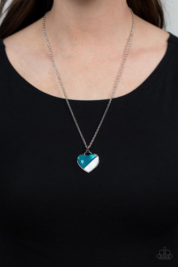 Nautical Romance Blue ✧ Heart Necklace