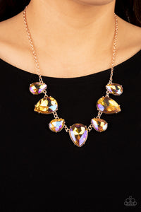 Gold,Iridescent,Necklace Short,Otherworldly Opulence Multi ✧ Iridescent Necklace