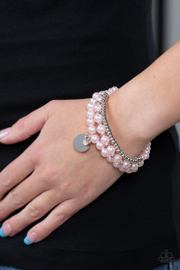 Pearly Professional Pink ✧ Iridescent Stretch Bracelet