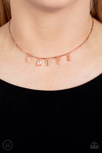 Copper,Necklace Choker,Necklace Short,Say My Name Copper ✧ Smile Choker Necklace