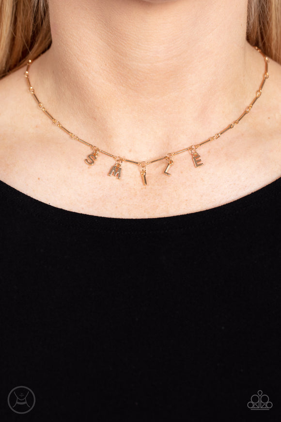 Say My Name Gold ✧ Smile Choker Necklace