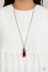 Gunmetal,Holiday,Necklace Long,Red,Dibs on the Dazzle Red ✧ Necklace