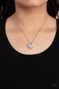 Hearts,Valentine's Day,White,Smitten with Style White ✧ Heart Necklace