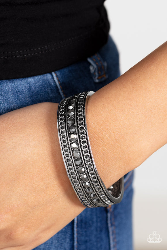 Grit Goals Silver ✧ Hematite Cuff Bracelet