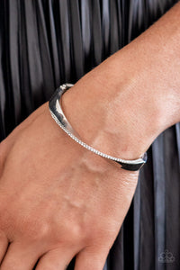 Bracelet Hinged,Sets,Silver,White,Artistically Adorned White ✧ Hinged Bracelet