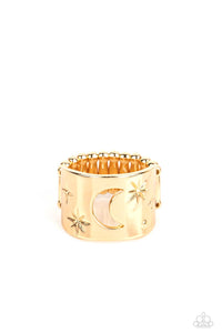 Gold,Holiday,Ring Wide Back,Stars,Lunar Levels Gold ✧ Star Ring