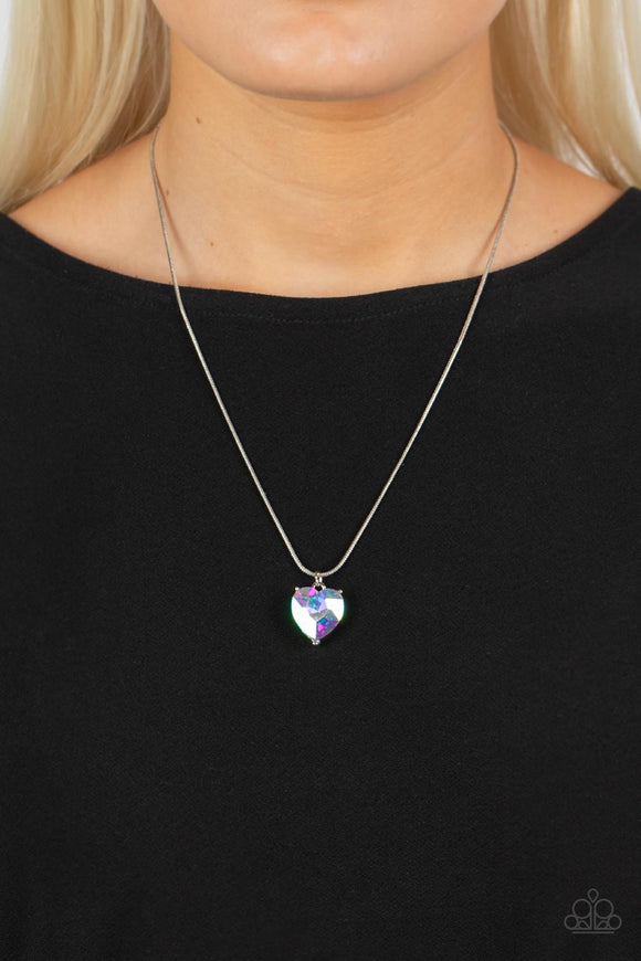 Smitten with Style Multi ✧ Heart Iridescent Necklace