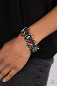 Bracelet Stretchy,Favorite,Gunmetal,Multi-Colored,Oil Spill,The Sparkle Society Multi ✧ Oil Spill Stretch Bracelet