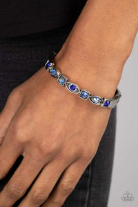 Blue,Bracelet Hinged,Iridescent,Poetically Picturesque Blue ✧ Iridescent Hinged Bracelet