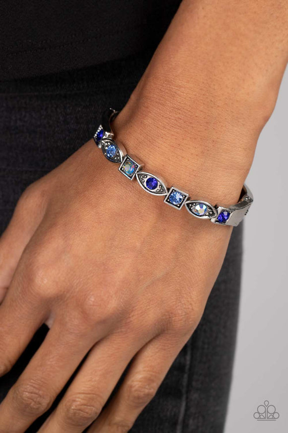 Poetically Picturesque Blue ✧ Iridescent Hinged Bracelet